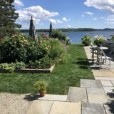 Hardscape patio and walkway project in Maine by Just Grass Inc